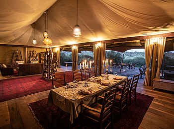 Mara Nyika Camp: Abendessen