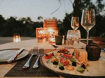 Saseka Tented Camp: Das Dinner Saseka Tented Camp: Das Dinner