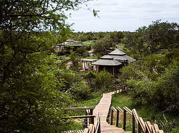 Simbavati Hilltop Lodge: Die Gästezelte von Außen