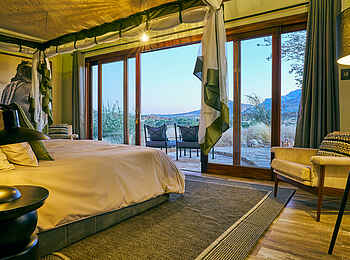 Hohenstein Lodge: Chalet Blick nach draußen Hohenstein Lodge: Chalet Blick nach draußen