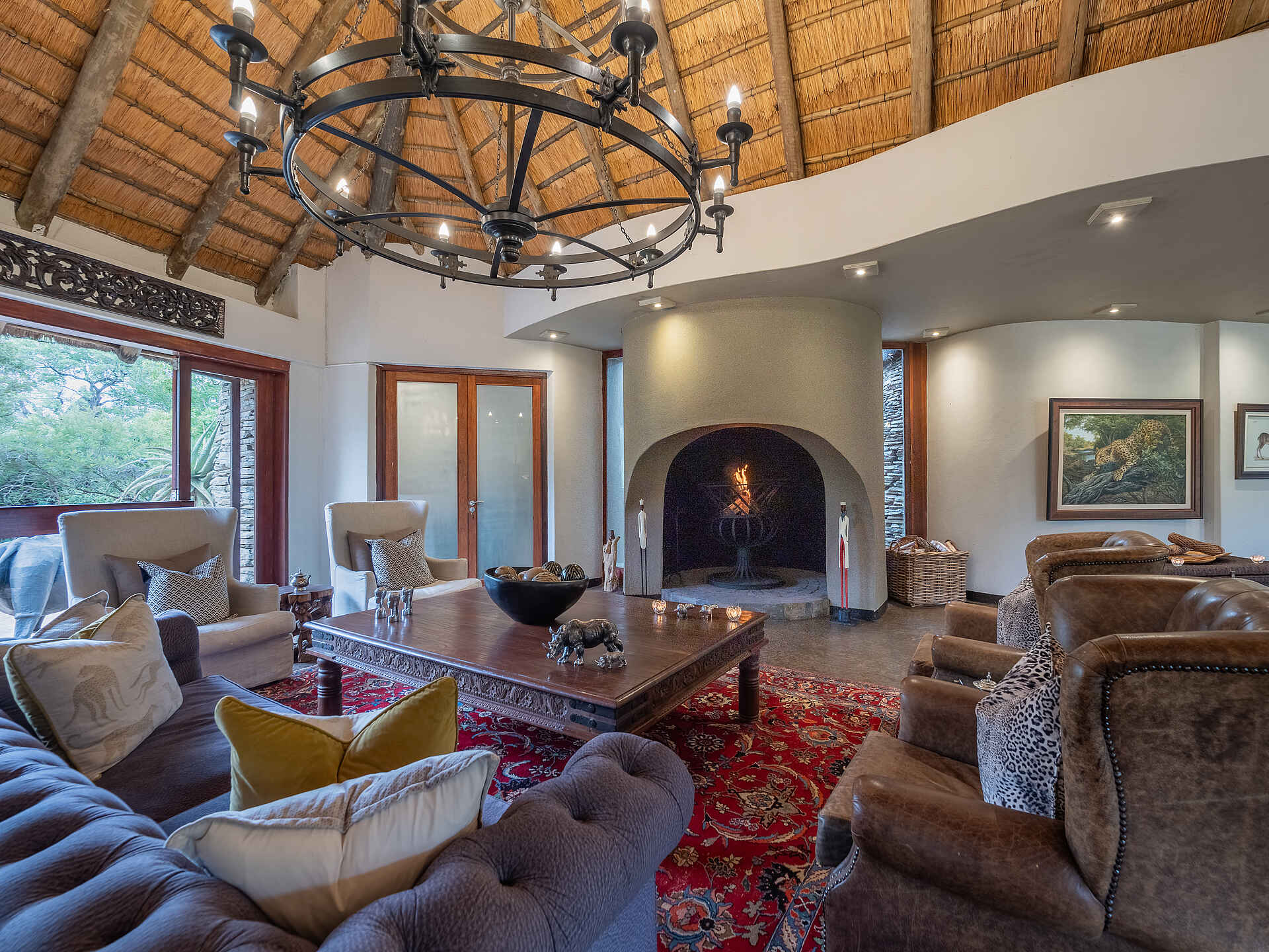 Tintswalo Safari Lodge: Die gemütliche Lounge