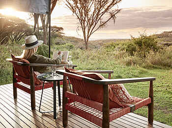 Sanctuary Ngorongoro Crater Camp: Entspannung mit malen und Blick in den Busch