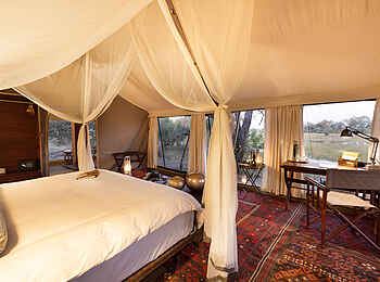 Okavango Explorers Camp: Das Zeltinnere Okavango Explorers Camp: Das Zeltinnere