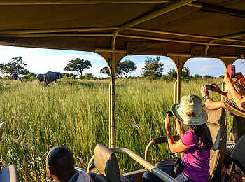 Namushasha River Lodge: Elefanten beim Game Drive Namushasha River Lodge: Elefanten beim Game Drive