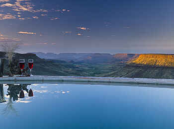 Grootberg Lodge: Blick vom Pool