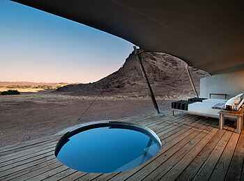 Hoanib Elephant Camp: Plungepool auf Terrasse
