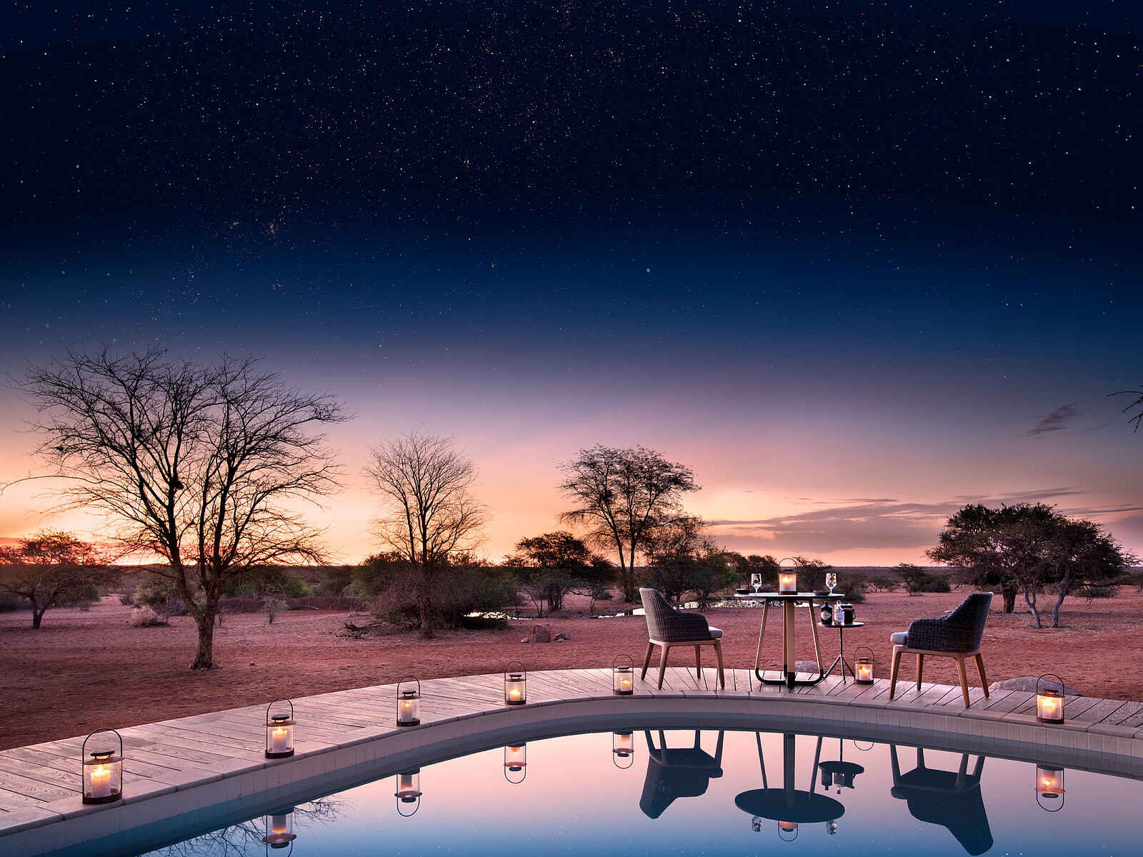 The Motse: romantische Stimmung am Pool The Motse: romantische Stimmung am Pool