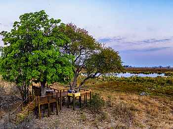 Tuludi Camp: Aussichtsdeck Tuludi Camp: Aussichtsdeck