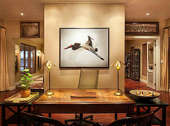 MalaMala Rattrays Camp: Empfang in der Hauptlodge MalaMala Rattrays Camp: Empfang in der Hauptlodge