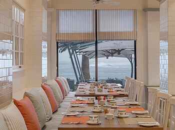 Strand Hotel Swakopmund: Tisch im Farmhouse Deli Strand Hotel Swakopmund: Tisch im Farmhouse Deli