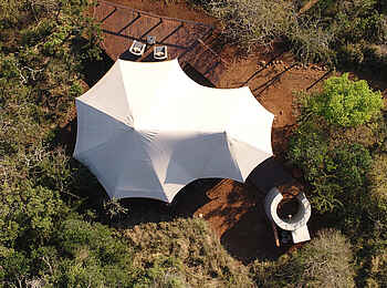 Thanda Tented Camp: Das Camp aus der Luft Thanda Tented Camp: Das Camp aus der Luft