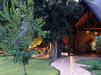 &Beyond Ngala Safari Lodge: Blick auf die Terrasse