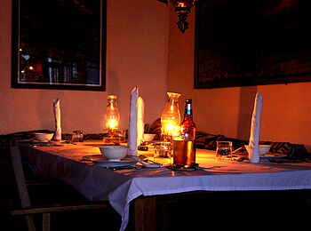 Papaya Lake Lodge: Gedeckter Tisch