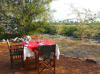 Selous Impala Camp: Abendessen