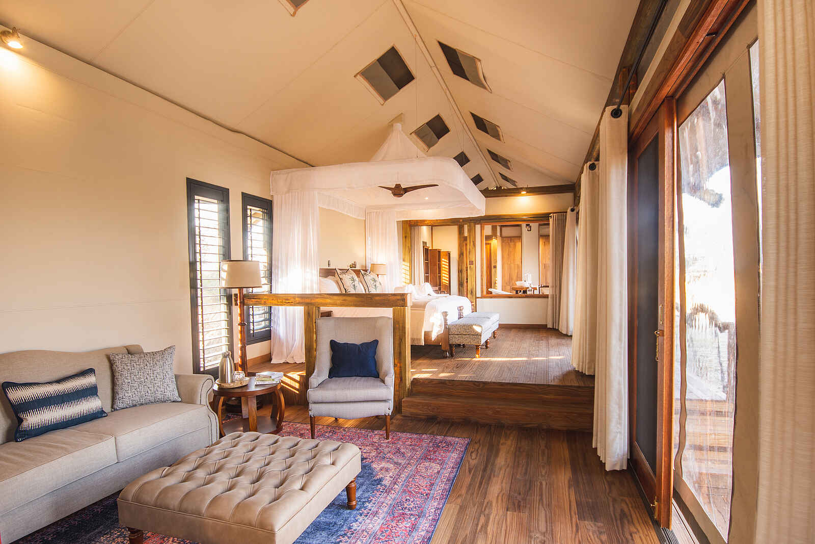 Kwara Camp: Gästezimmer Innenansicht Kwara Camp: Gästezimmer Innenansicht