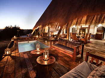 Selinda Suite: Plunge Pool vor der Suite