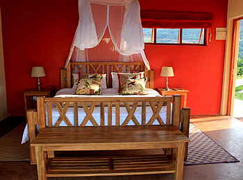 Chameleon Hills Lodge: Das einfache aber hübsche Interieur eines Chalets