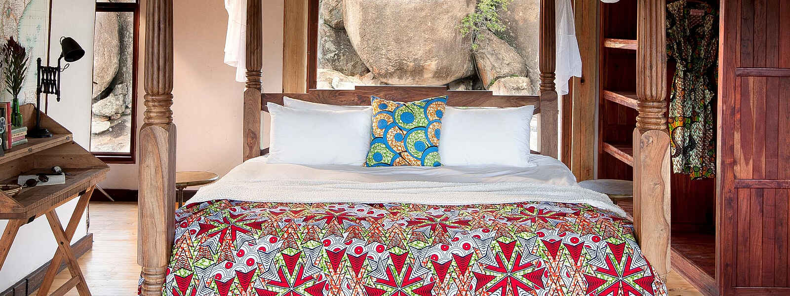 Khayelitshe House: Schlafzimmer in fröhlichen Farben Khayelitshe House: Schlafzimmer in fröhlichen Farben