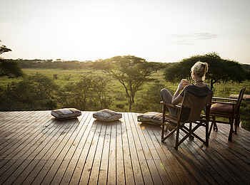 Oliver's Camp: Aussicht von der privaten Veranda Oliver's Camp: Aussicht von der privaten Veranda