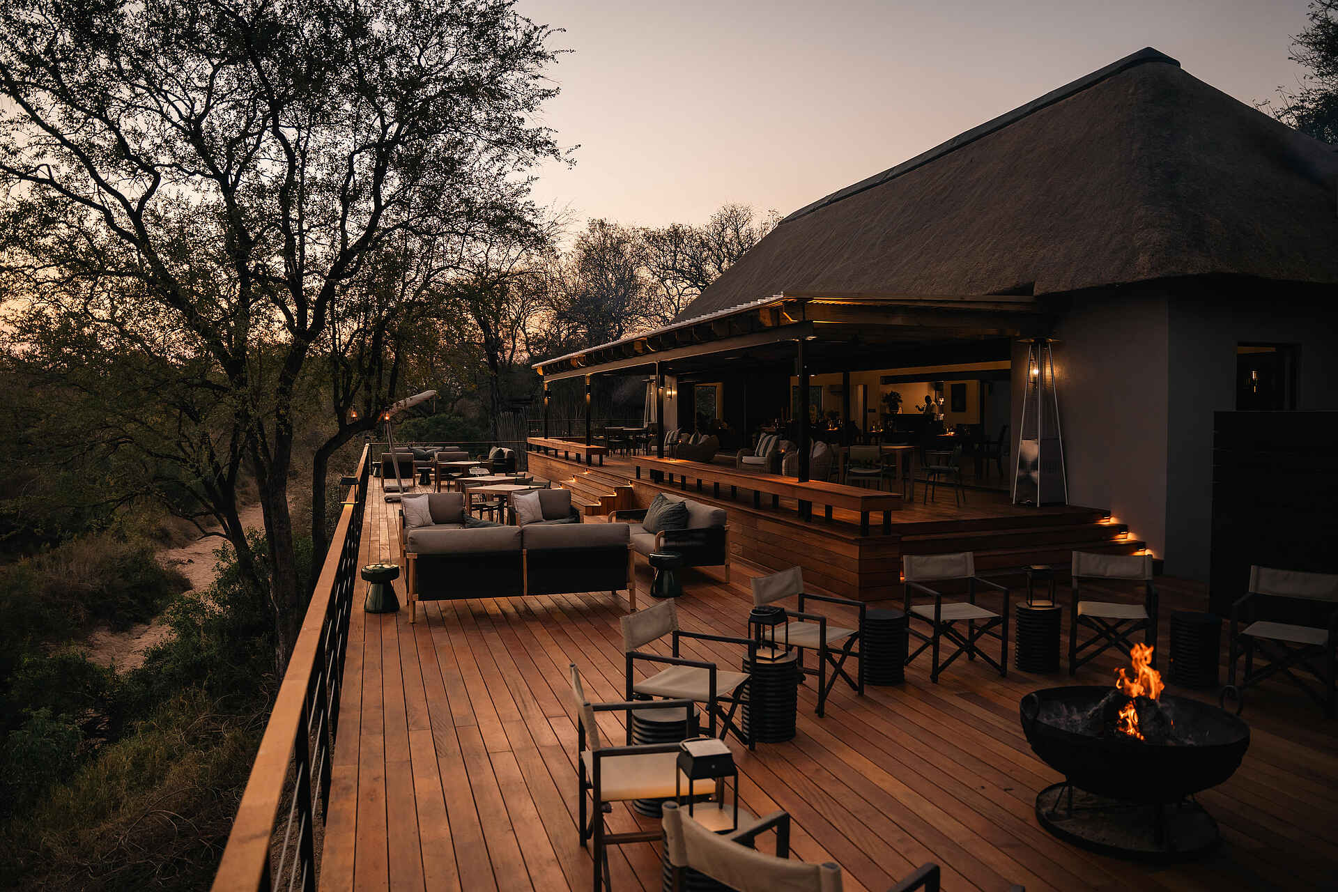 Simbambili Game Lodge: Abendstimmung