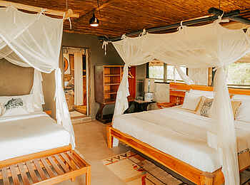Soroi Leopards Lair Cottages: Schlafbereich Familieneinheit