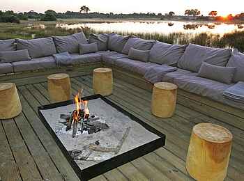 Vumbura Plains Camp: Feuerdeck