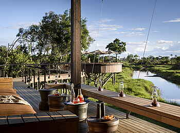 Xigera Safari Lodge: Aussichtsplattform Xigera Safari Lodge: Aussichtsplattform