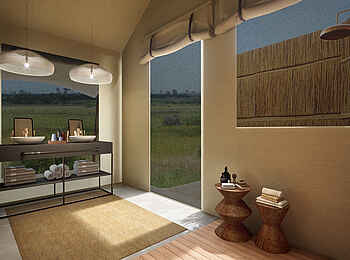 Nkasa Linyanti: Das Badezimmer Nkasa Linyanti: Das Badezimmer