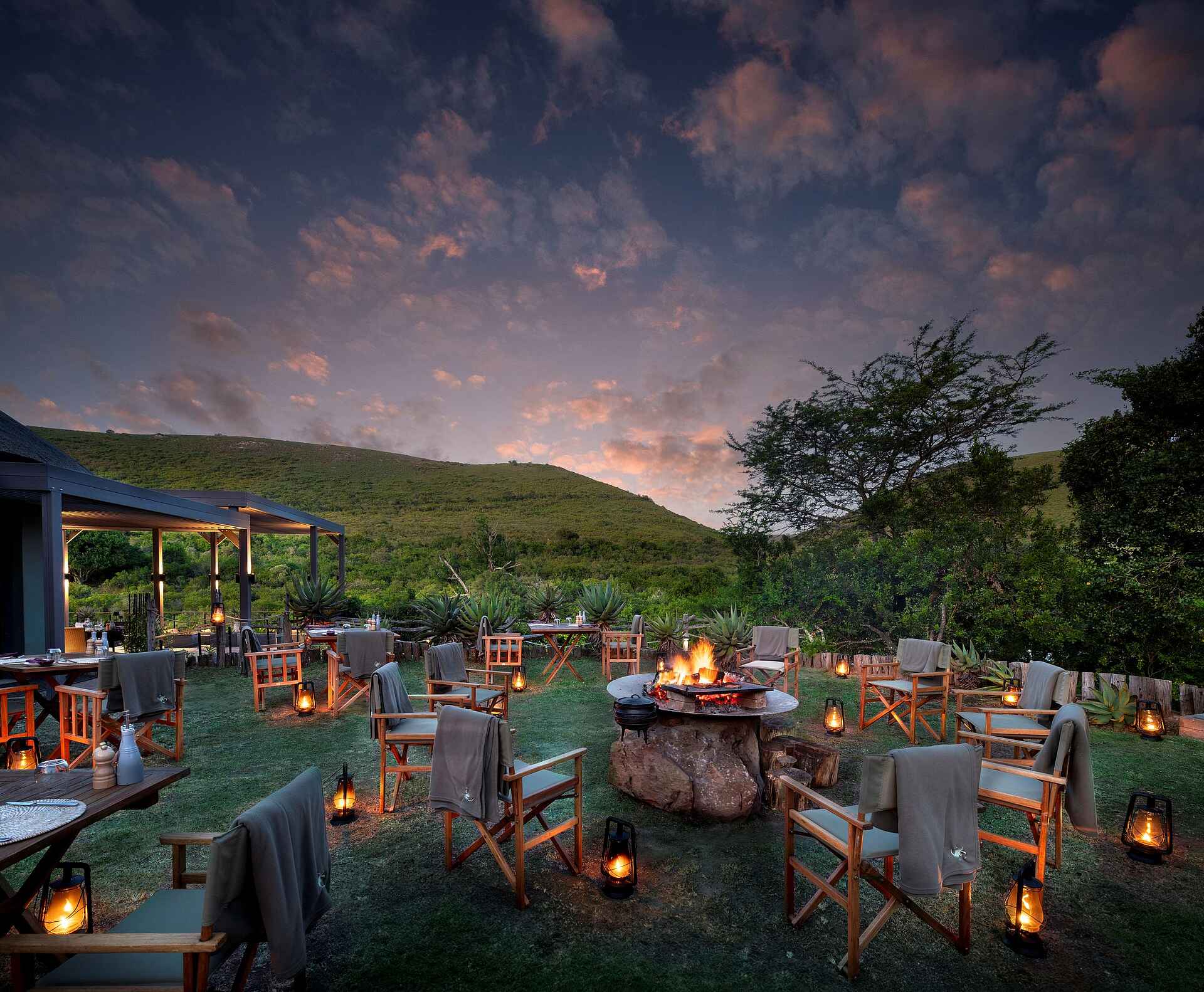 Bayethe Lodge: Dinner in der Boma