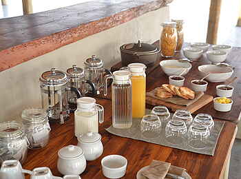 Chobe Elephant Camp: Frühstücksbuffet Chobe Elephant Camp: Frühstücksbuffet