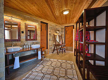 Elephant Gorge Camp: Familiensuite Badezimmer