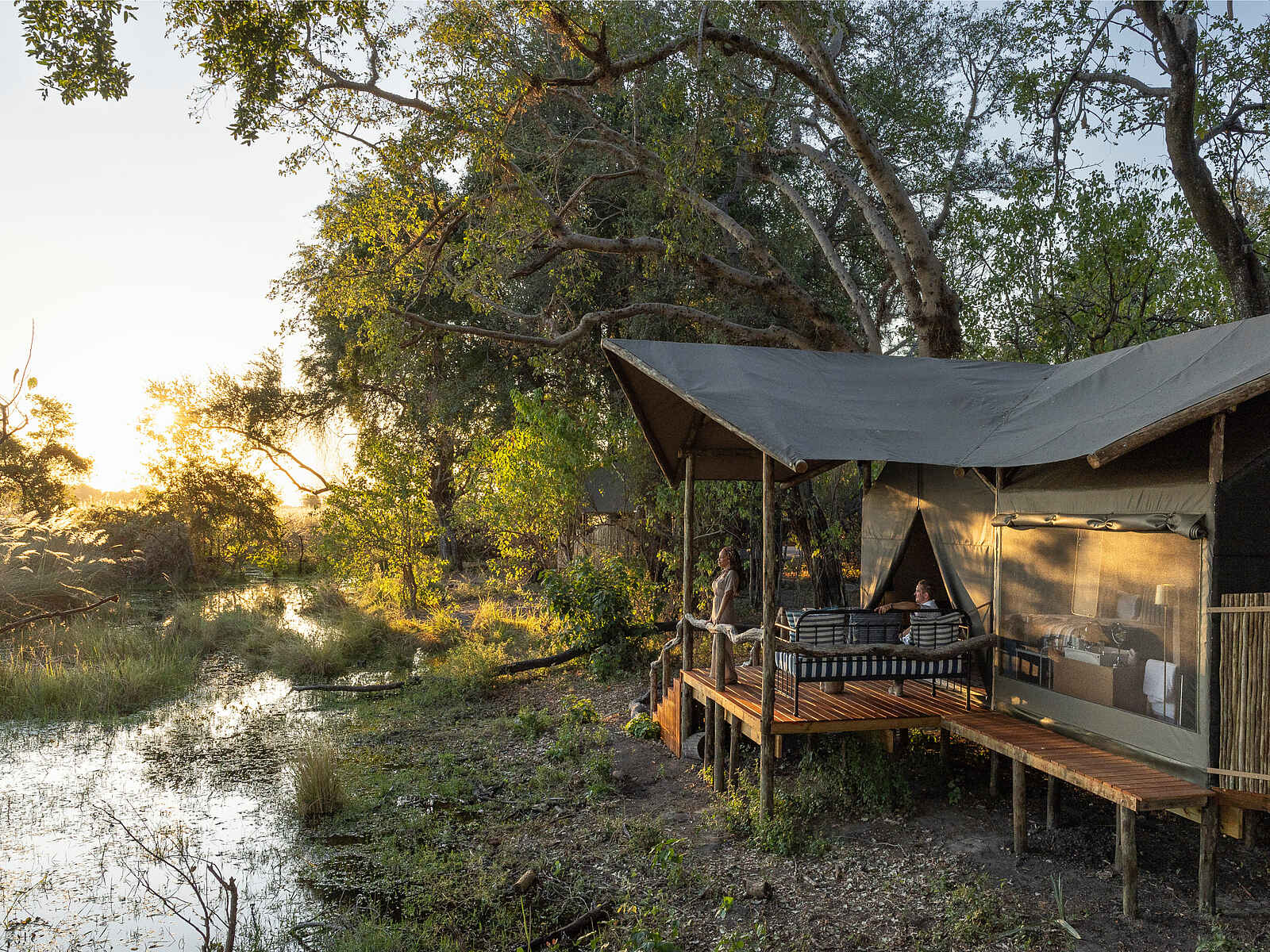 Shinde Footsteps: Blick auf eines der Zelte Shinde Footsteps: Blick auf eines der Zelte