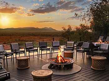 Madikwe Hills Private Game Lodge: Feuerstelle auf Hauptdeck