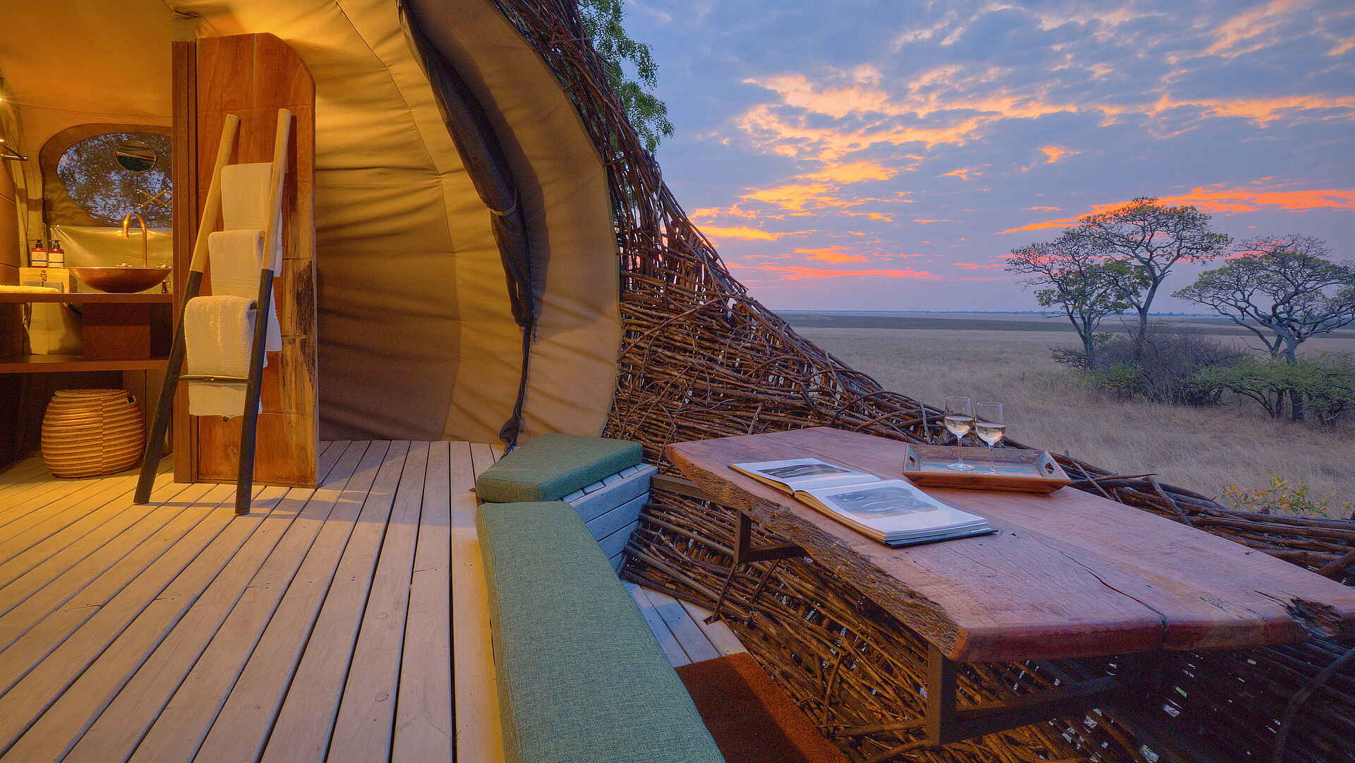Chisa Busanga Camp: Nestl Terrasse Chisa Busanga Camp: Nestl Terrasse