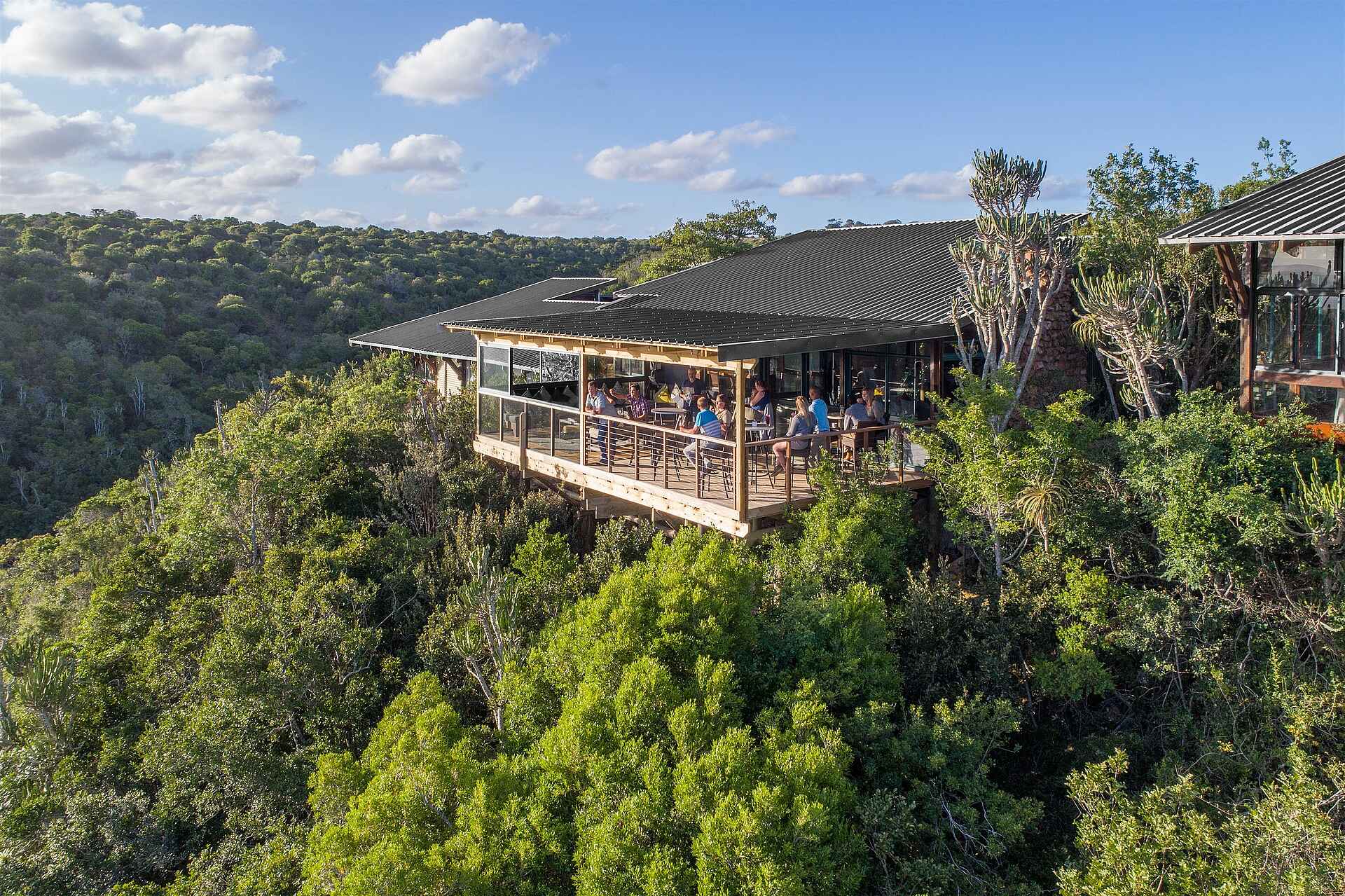 Kariega Main Lodge: Blick auf die Terrasse Kariega Main Lodge: Blick auf die Terrasse