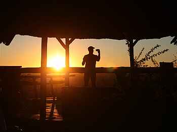 Okutala Lodge: Sonnenuntergang Okutala Lodge: Sonnenuntergang