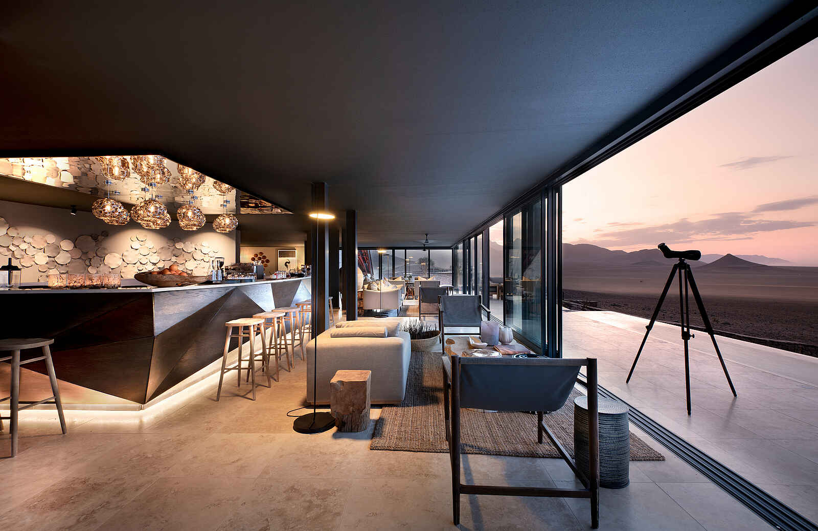 andBeyond Sossusvlei Desert Lodge: Der Zentralbereich andBeyond Sossusvlei Desert Lodge: Der Zentralbereich