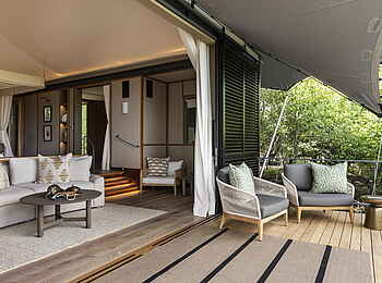 Chitabe Camp: Standard Tent Terrasse