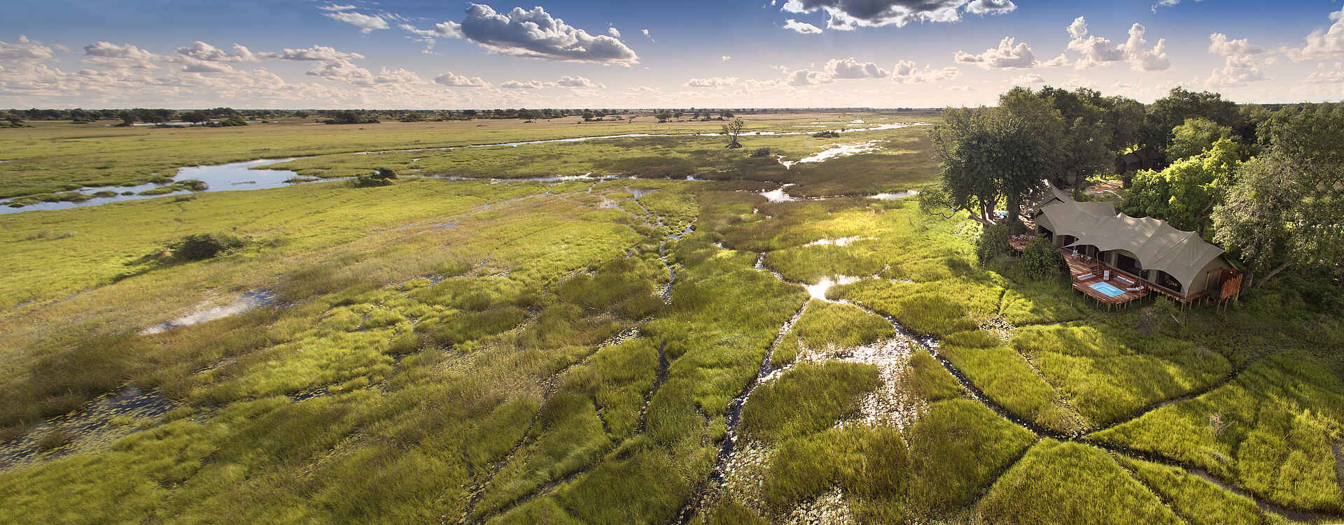Duba Plains Suite: Lage am Rand eines Okavango-Seitenarms