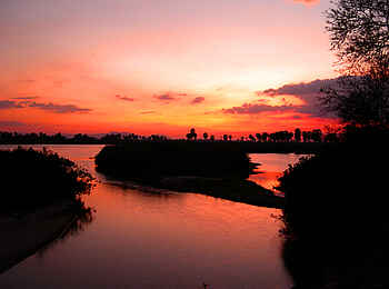 Selous Impala Camp: Abendrot im Camp