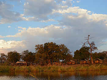 Camp Linyanti: Blick auf das Camp Camp Linyanti: Blick auf das Camp