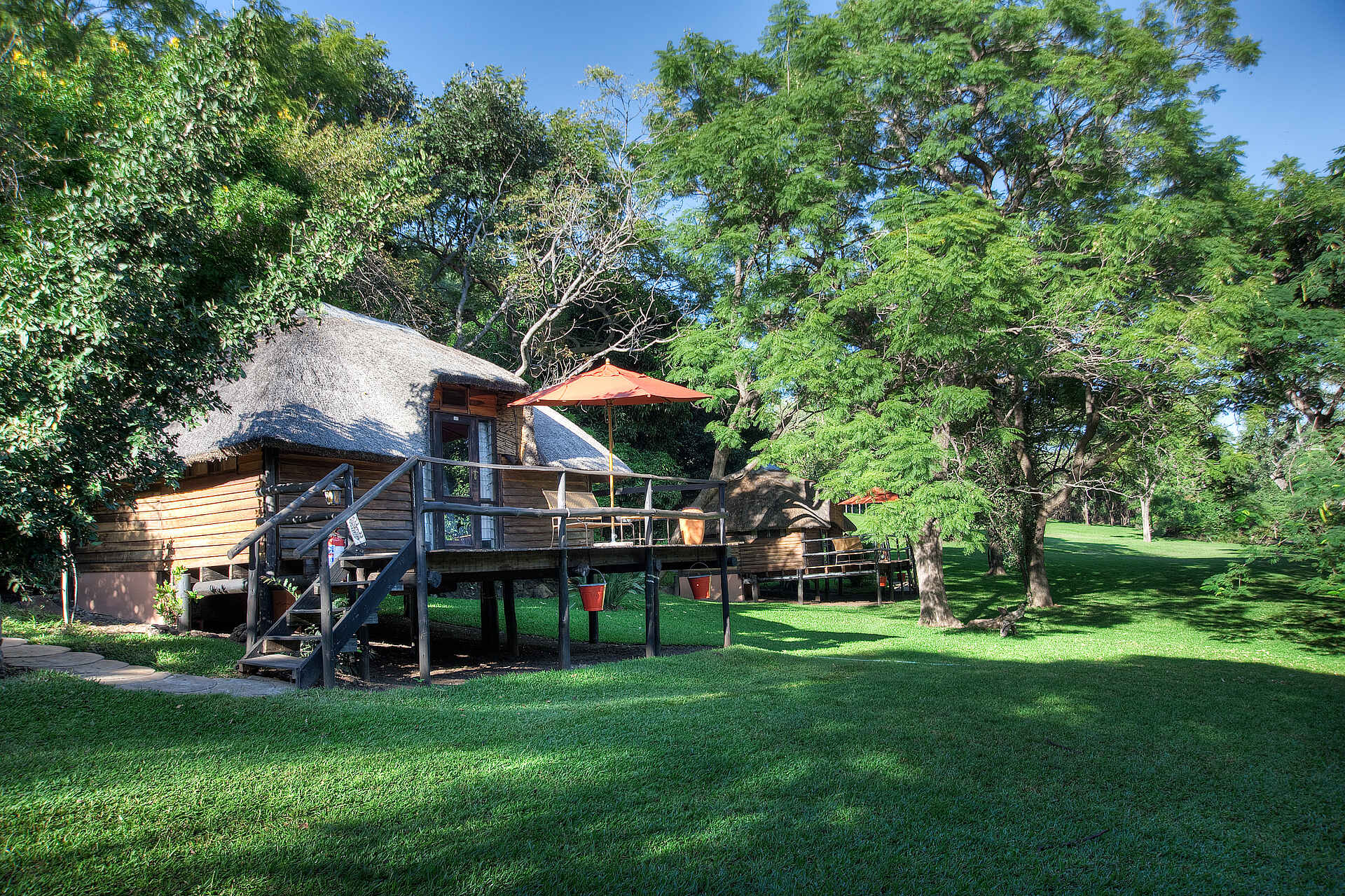 Chobe National Park, Chobe River, Kasane, Kubu Lodge, Gästechalet