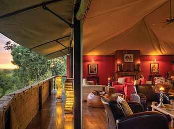 Olare Mara Kempinski: Lounge und Veranda