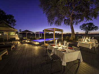 Linkwasha Camp: Abendessen unter freiem Himmel