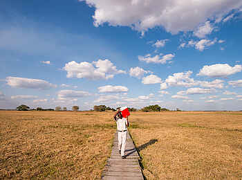 Mukambi Busanga Plains Camp: Strahlend blauer Himmel Mukambi Busanga Plains Camp: Strahlend blauer Himmel