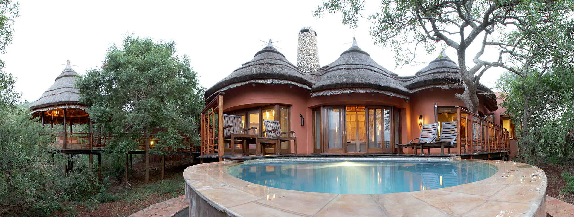 Thanda Safari Lodge: Bush Villa von außen Safari, Südafrika, Thanda, Thanda Safari Lodge