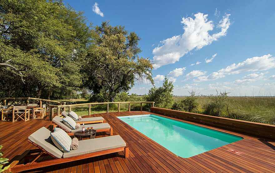 Camp Moremi: Der Pool Camp Moremi: Der Pool