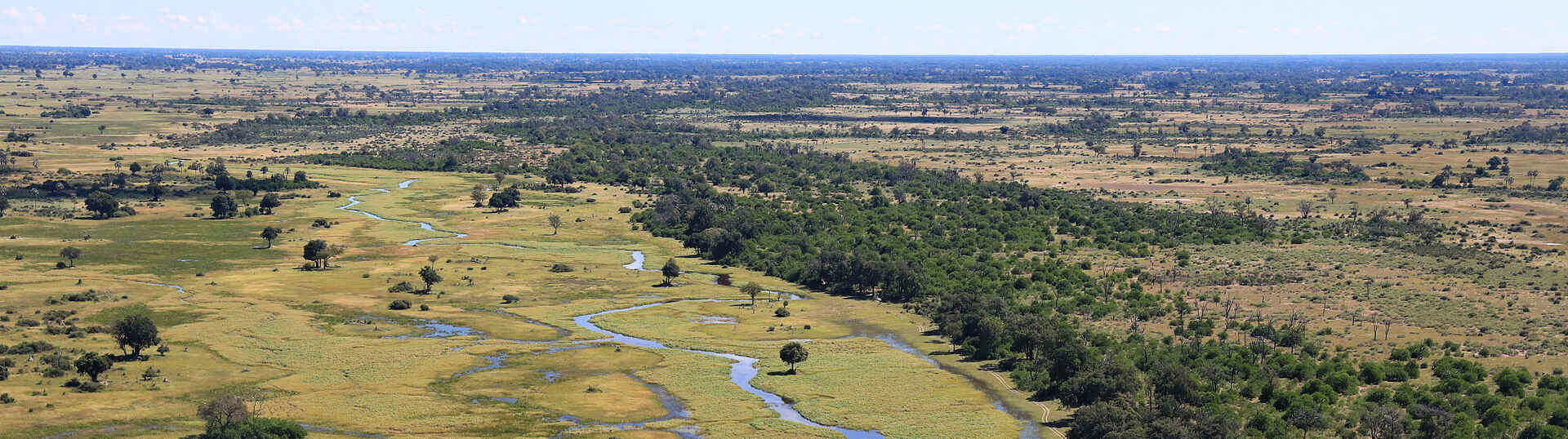 Camp Tawana: das Okavangodelta von oben Das Okavangodelta von oben