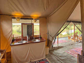 Ol Pejeta Bush Camp: Family Tent Waschtisch