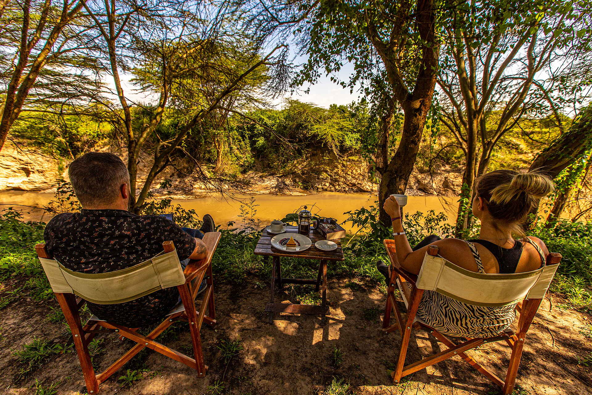 Tipilikwani Mara Camp: Blick auf den Fluss Tipilikwani Mara Camp: Blick auf den Fluss